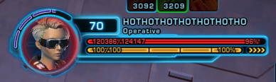 Fig. 8: Player frame showing resolve meter (blue-purple in color) three-quarters full.