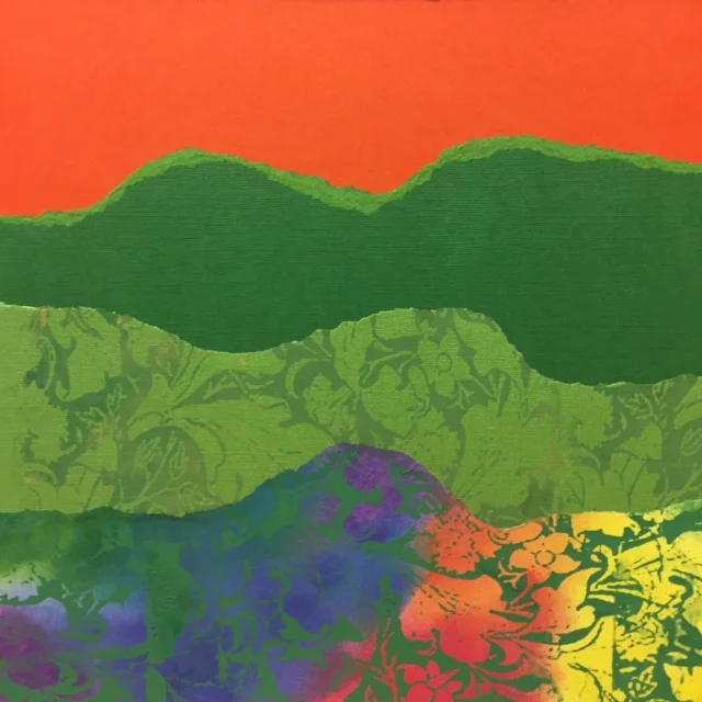 Green Hills Orange Sky