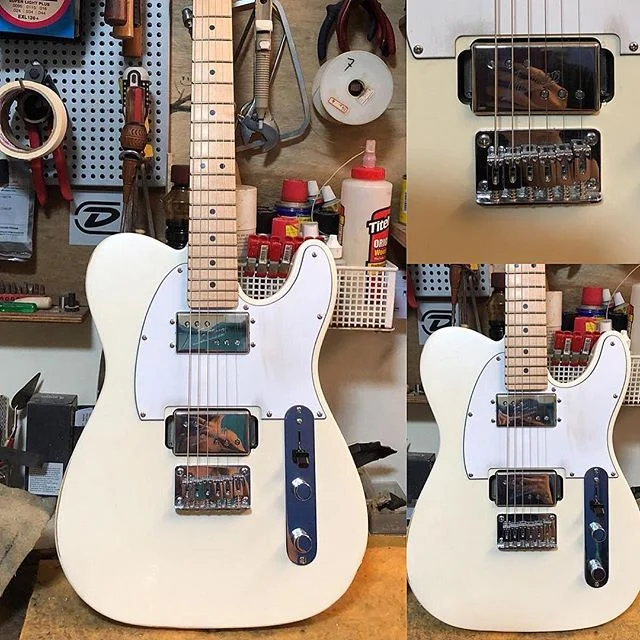 Custom routing and mounting for wide range humbucker on a Squier telecaster #luthiersg #singapore #luthiersingapore #luthier #luthiers #waynelim #guitars #guitar #musicians #photography #photo #famousguitars #guitarrepair #luthiery #repairs #guitarrepairs #music #potd