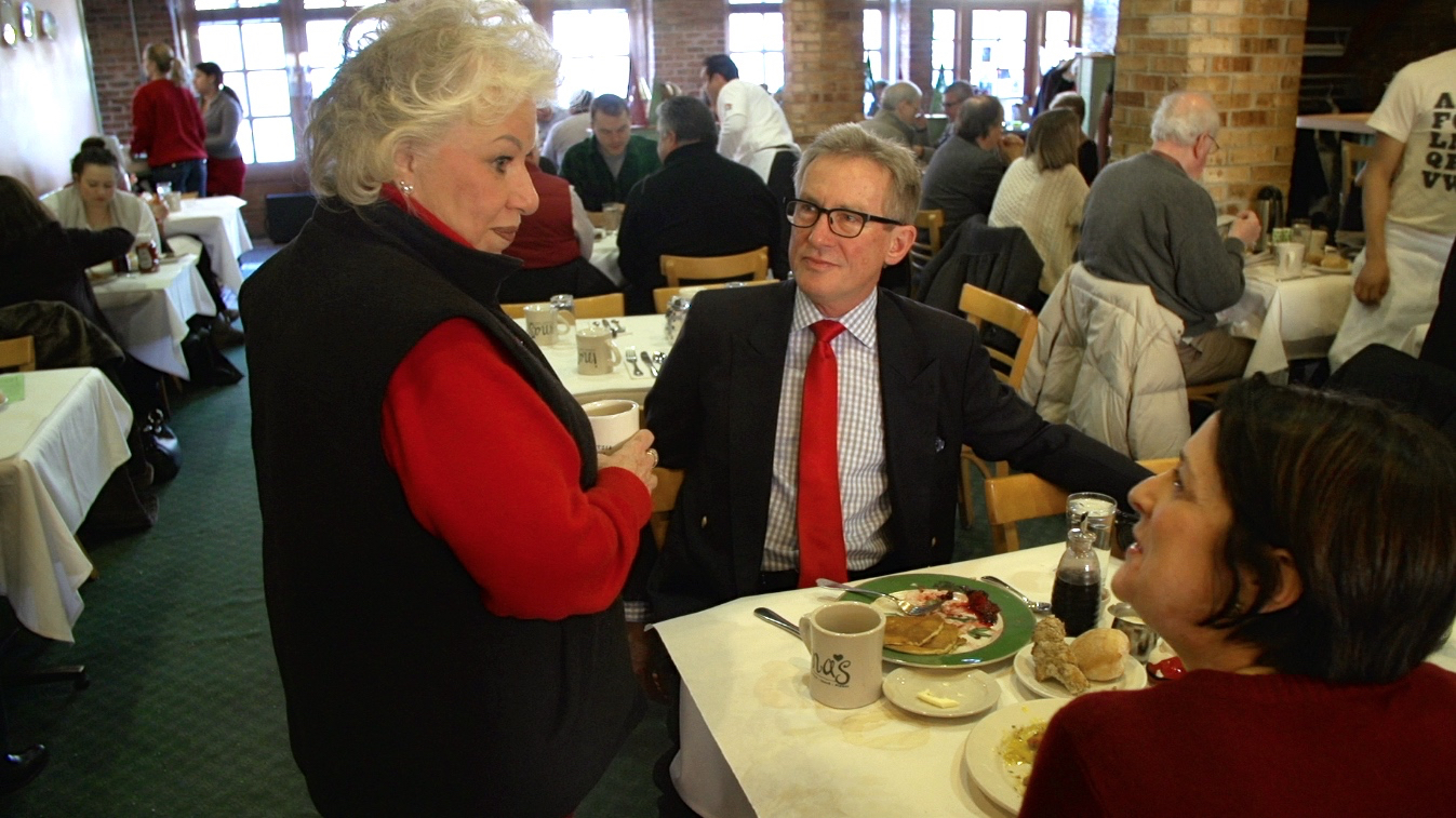 Ina Pinkney interacts with customers in the final days of her restaurant