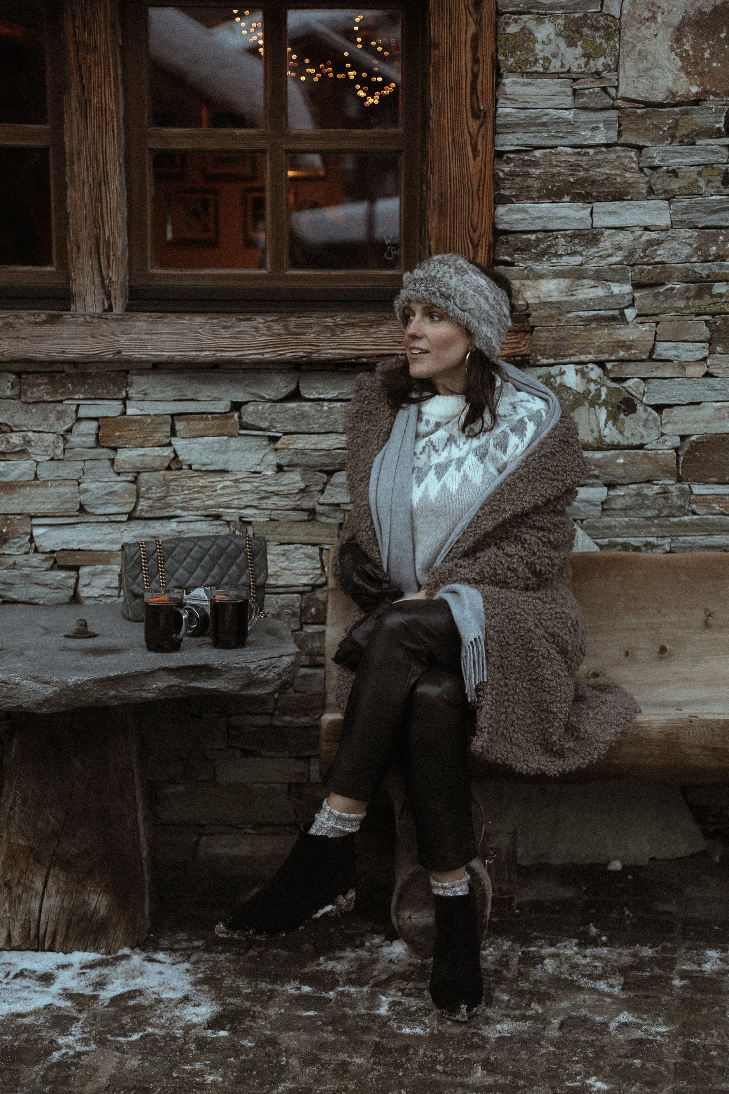 woman in alpine outfit in Switzerland