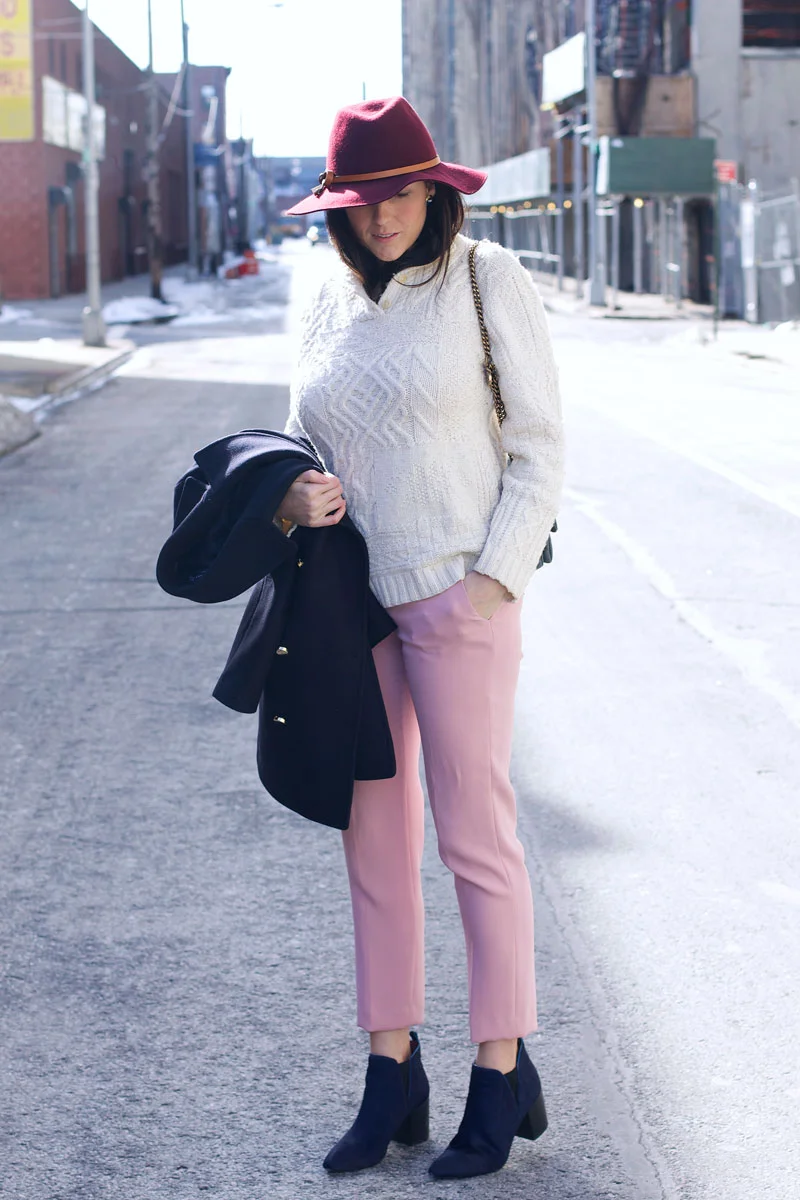 pink-Zara-pants-cable-knit-cream-sweater.jpg