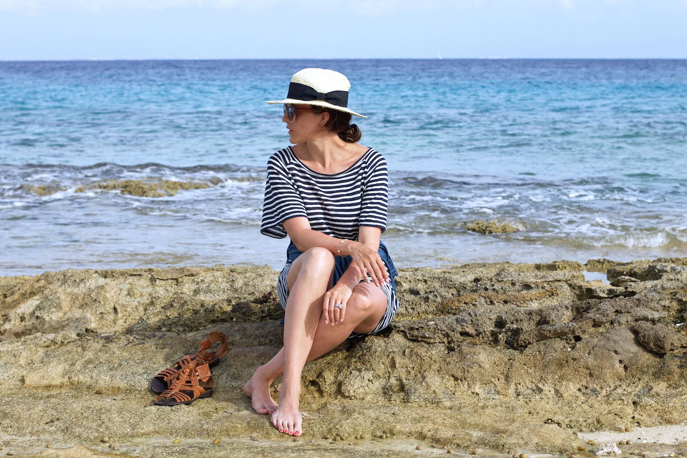 Joe-Fresh-striped-dress-in-Cozumel.jpg