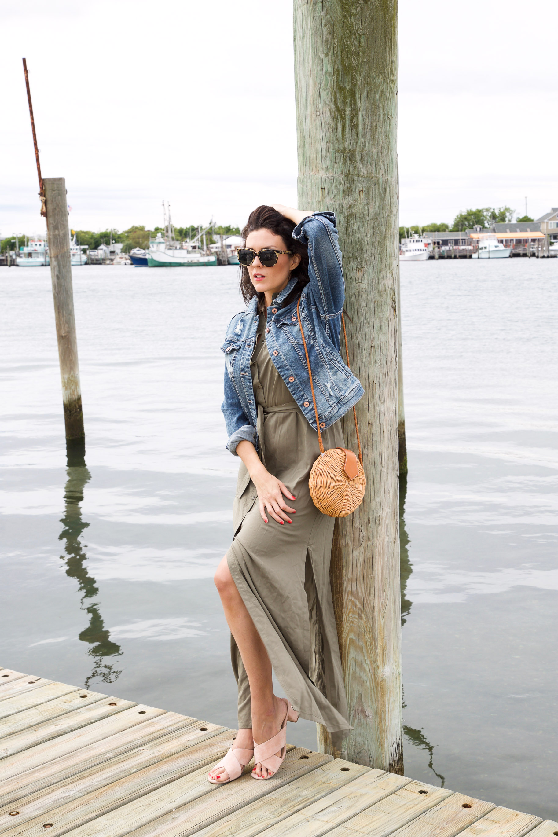 OOTD+LINK UP: Striped maxi dress and denim jacket - Beauty by Miss L