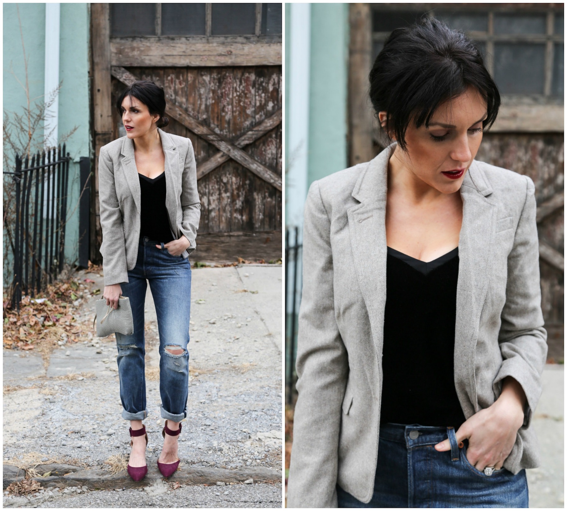 Blazer + Boyfriend Jeans