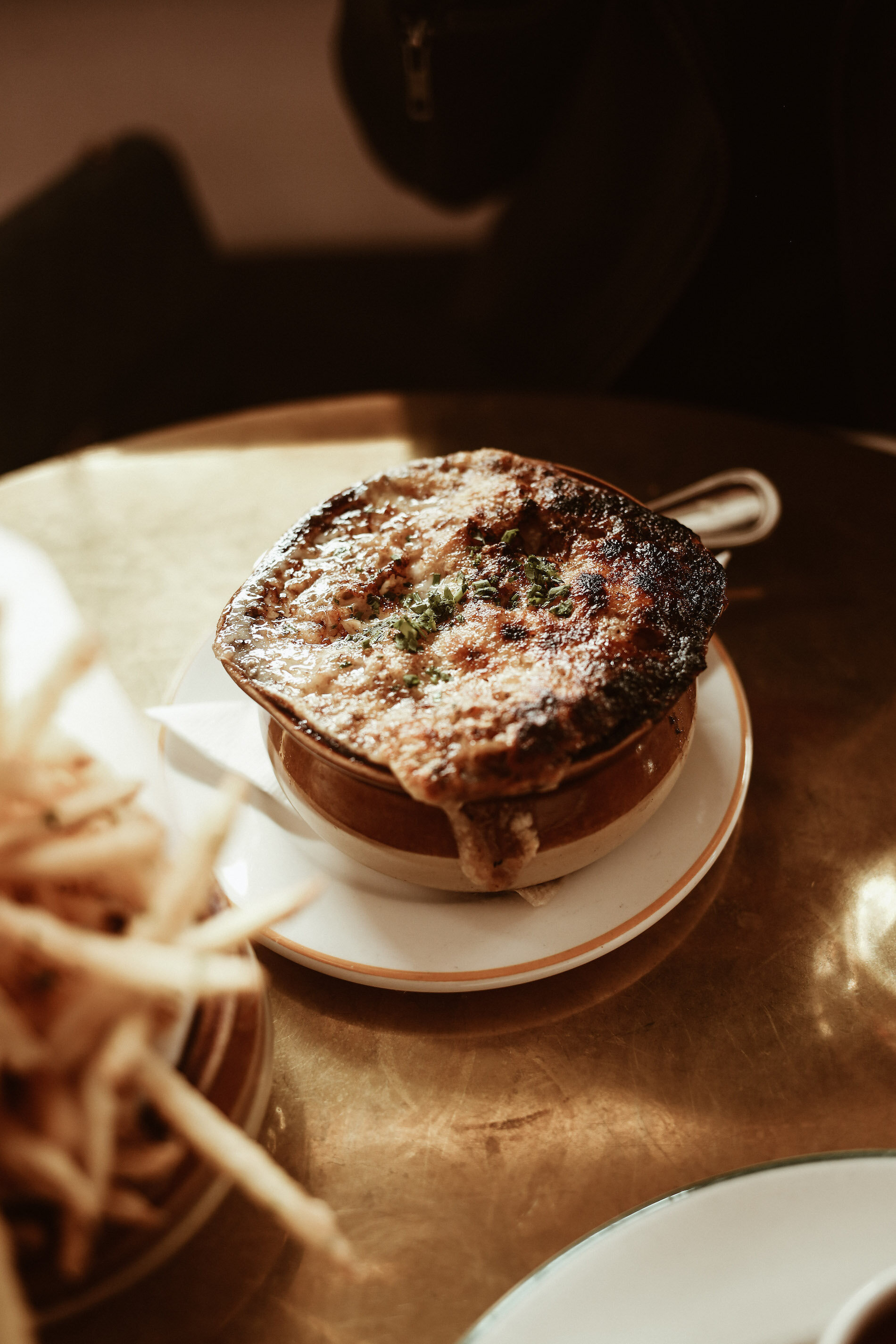 FRENCH ONION SOUP AT JUNE'S