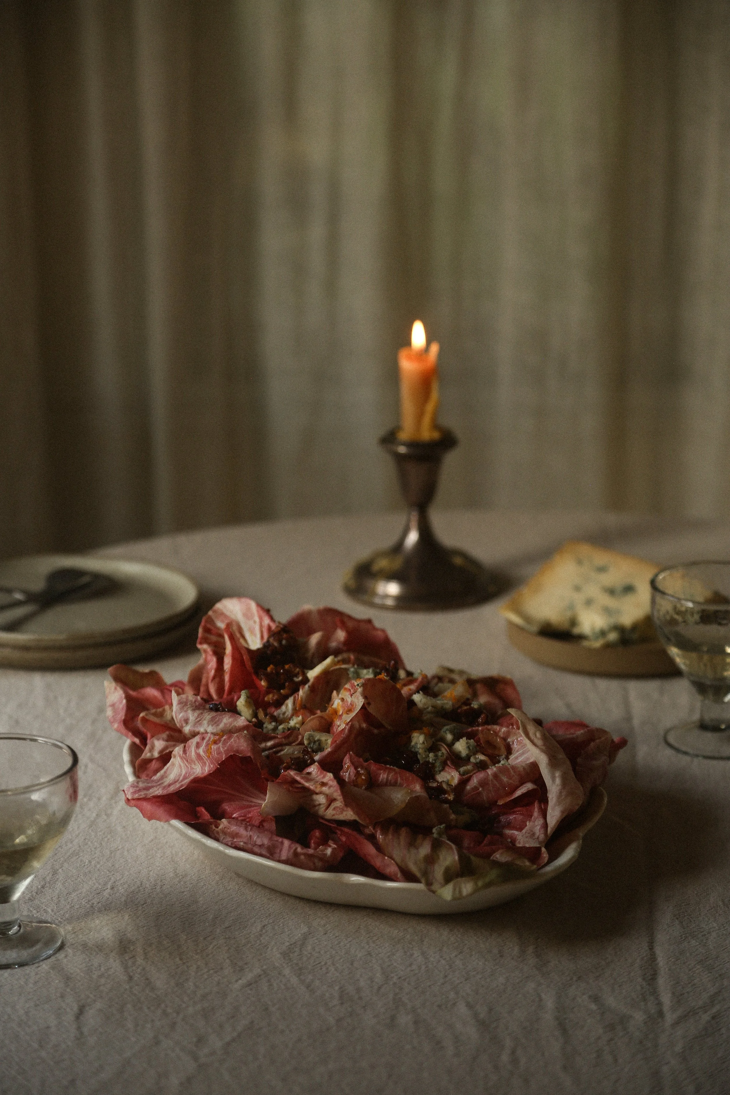 Rosalba Radicchio Salad with Honey Walnuts + Dijon Dressing