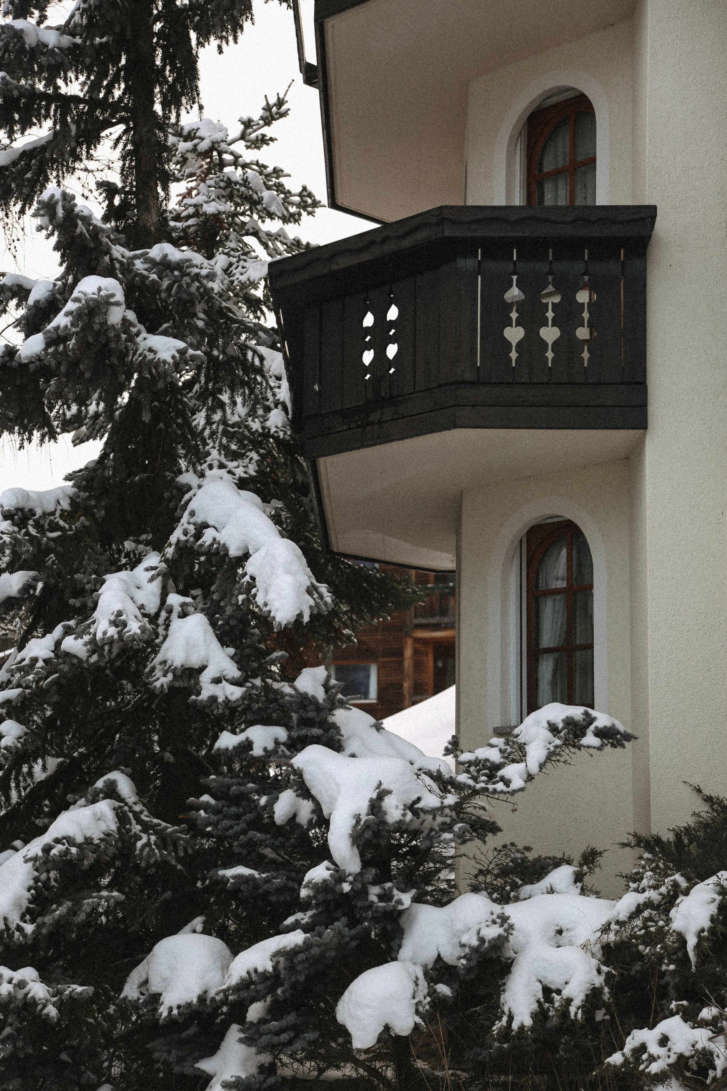 snowy alpine scene in Zermatt, Switzerland
