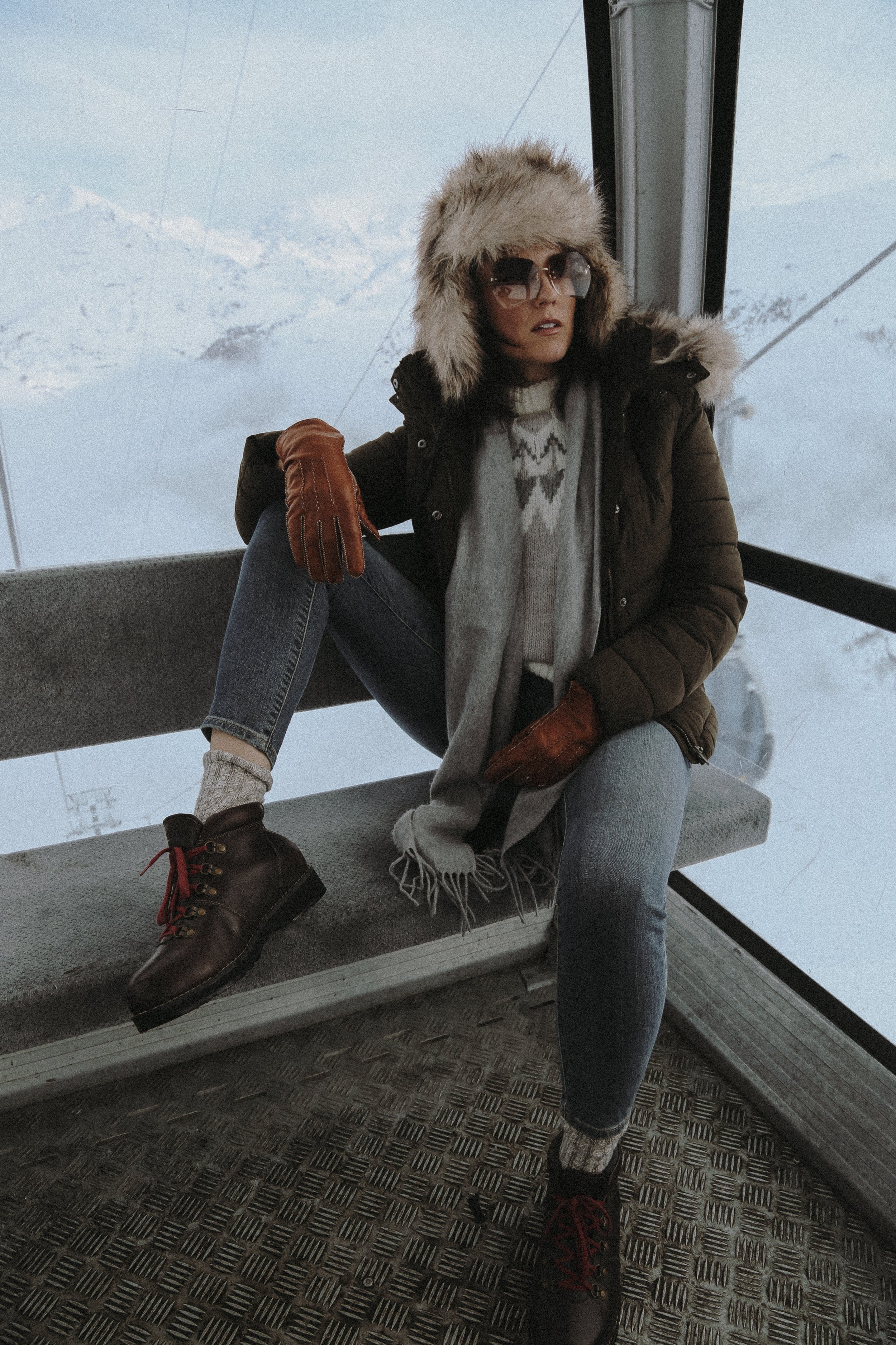 woman in alpine outfit, Zermatt