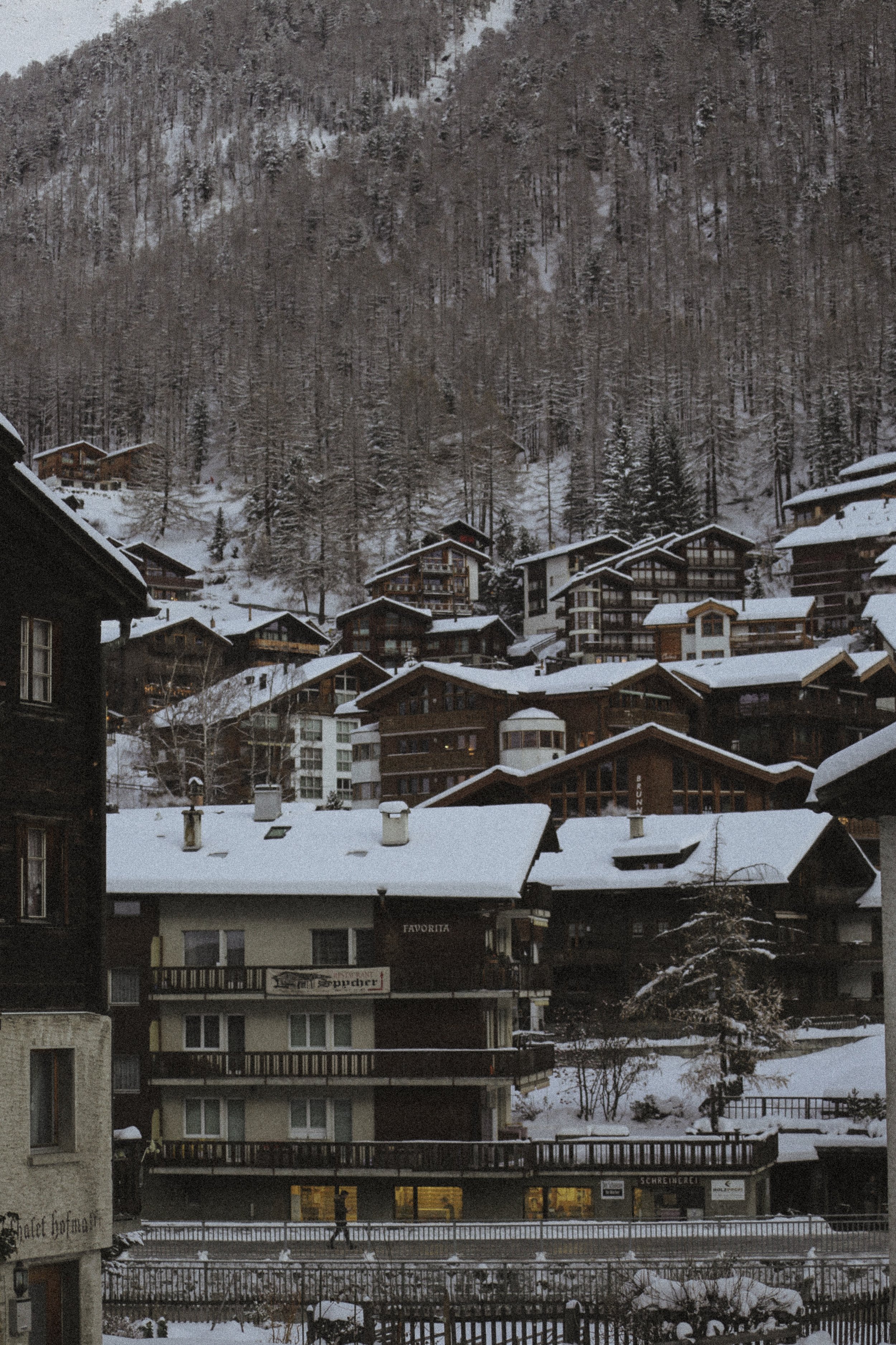 Zermatt, Switzerland in the winter