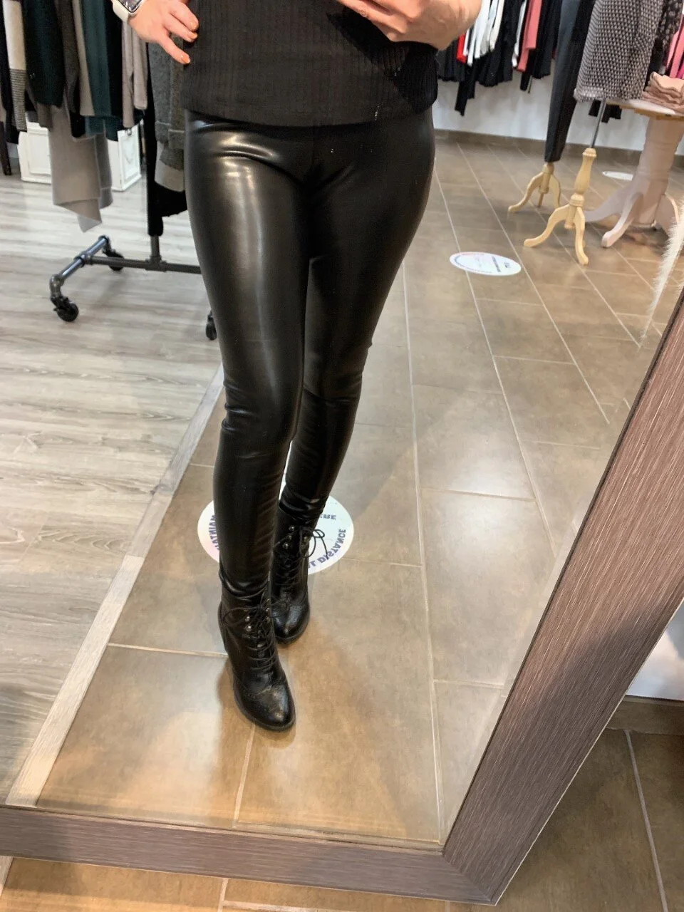 RDS Faux Leather High Rise Leggings 