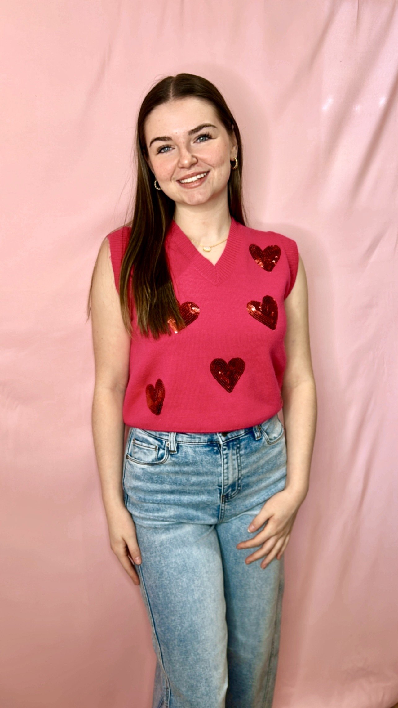 Sequin Heart Sweater