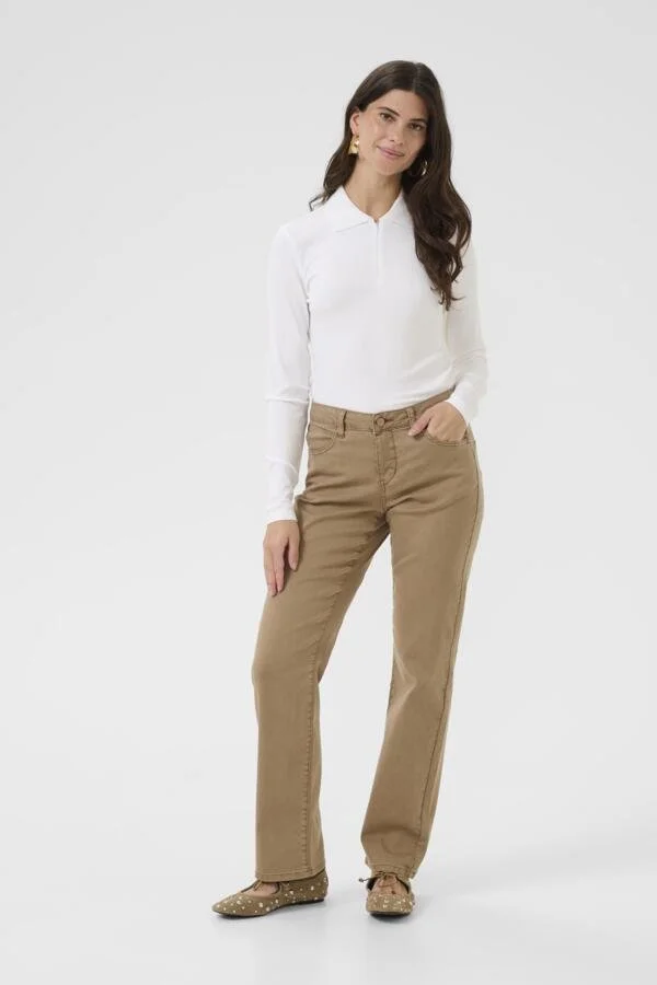 Cream Sophia Straight Leg Jeans Cocoa Creme