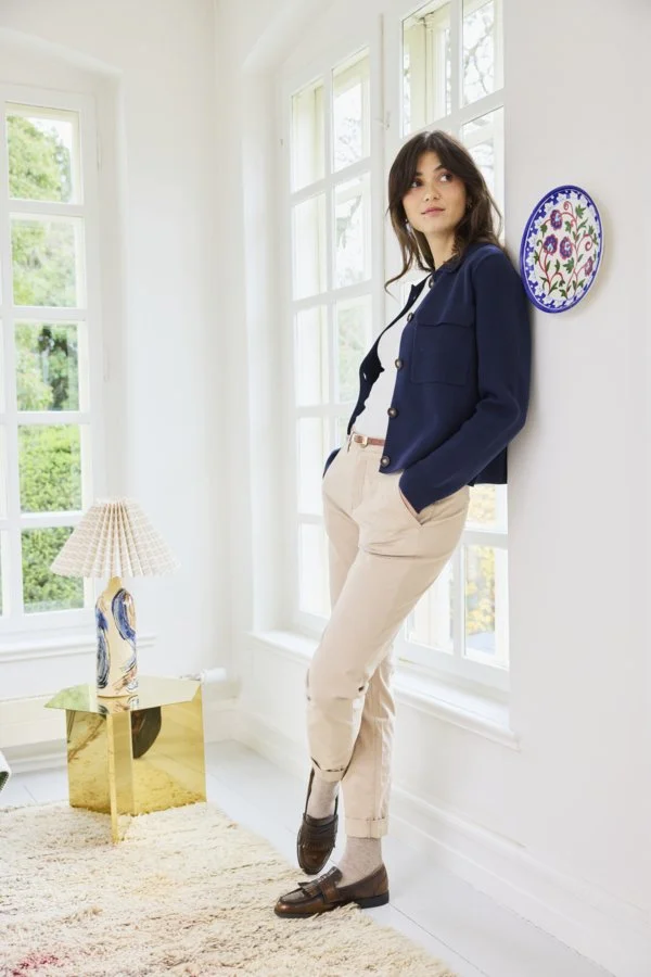 Fransa Rita Cardigan Navy