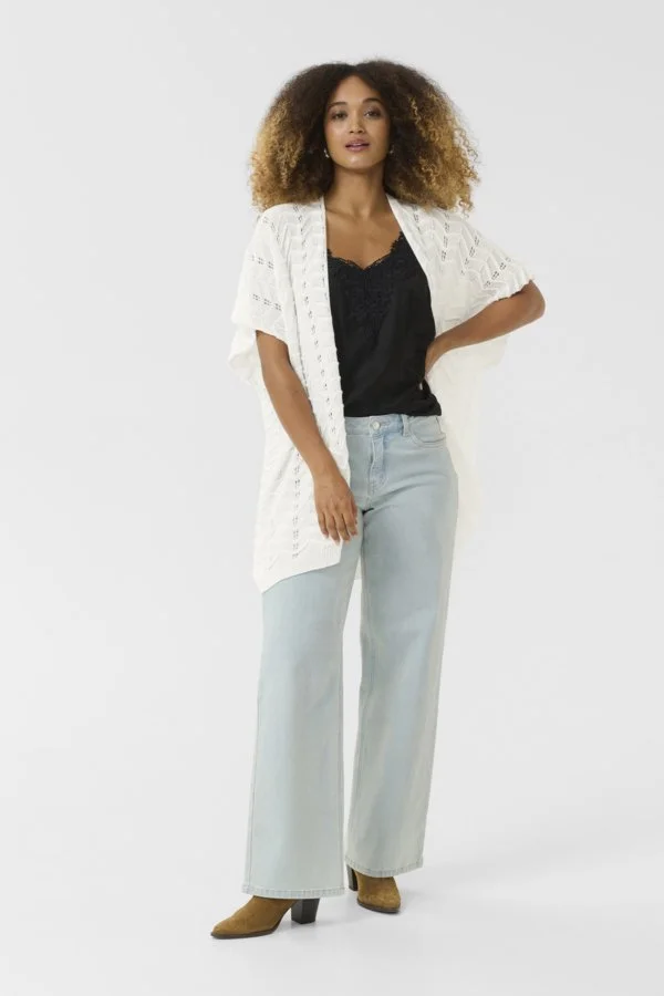 Cream Damo Knit Cardigan