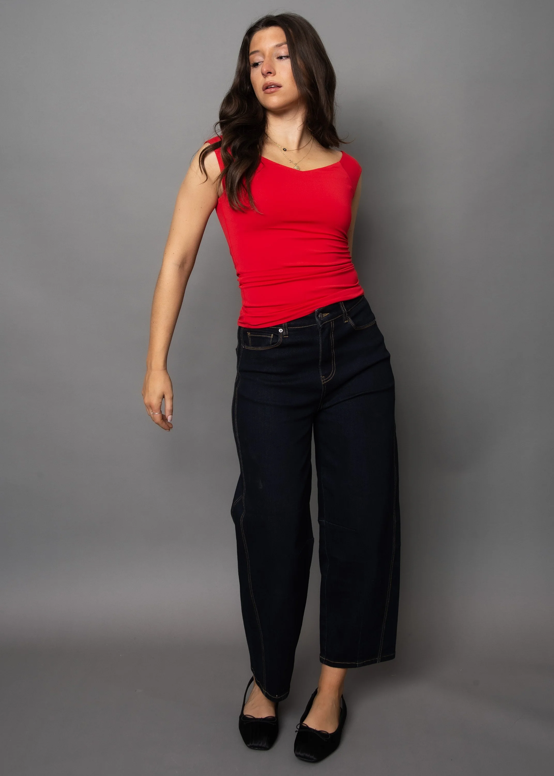 Rd Style Barni Stretch Denim Barrel Jeans Dark Rinse