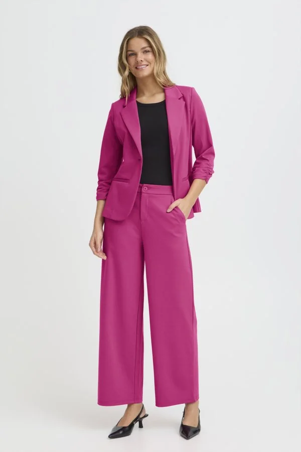 Fransa 7/8 Blazer Pants Very Berry