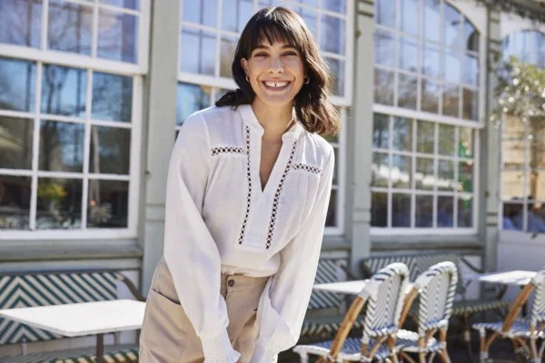 Fransa Blondie Blouse White