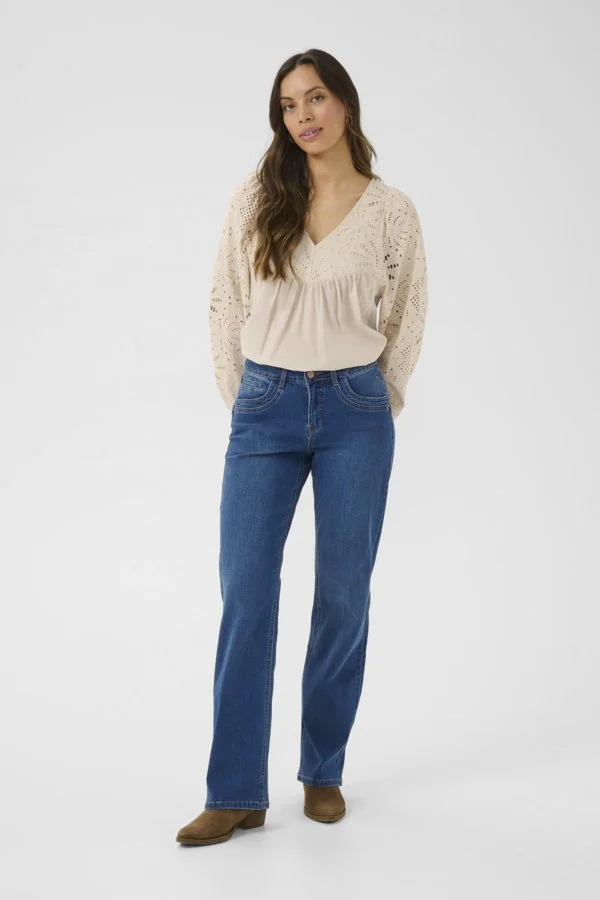 Cream Lone Straight Leg Jeans Indigo Blue