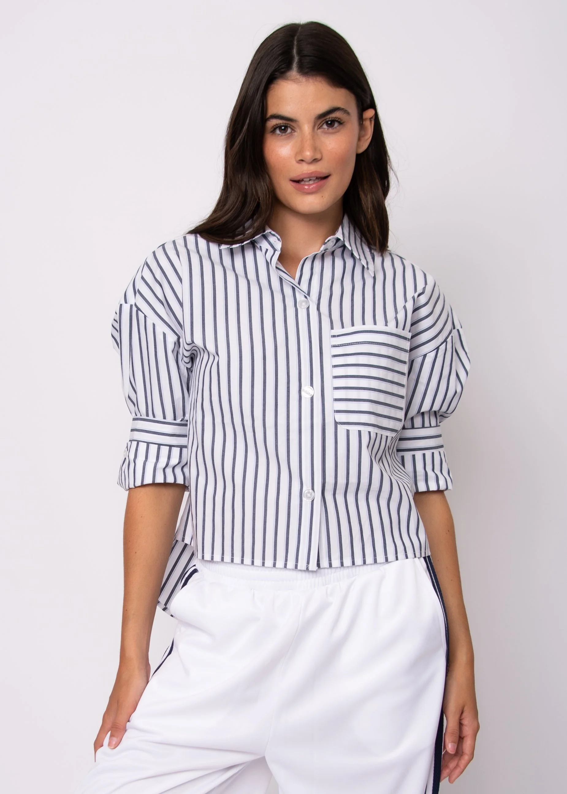Rd Kerwin Poplin Shirt Blue Stripe