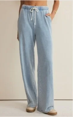 Z Supply Hunter Knit Denim Pant Ocean Air Indigo