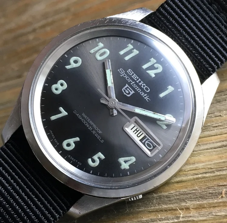 1966 Seiko 6619-8280 Sportsmatic 5 MIL Watch
