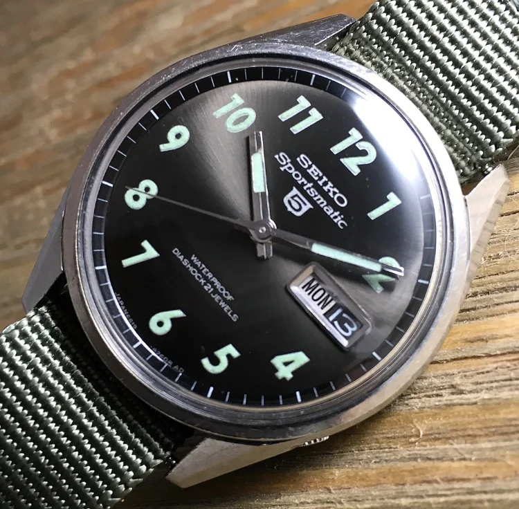 1967 Seiko 6119-8060 Sportsmatic 5 MIL Watch