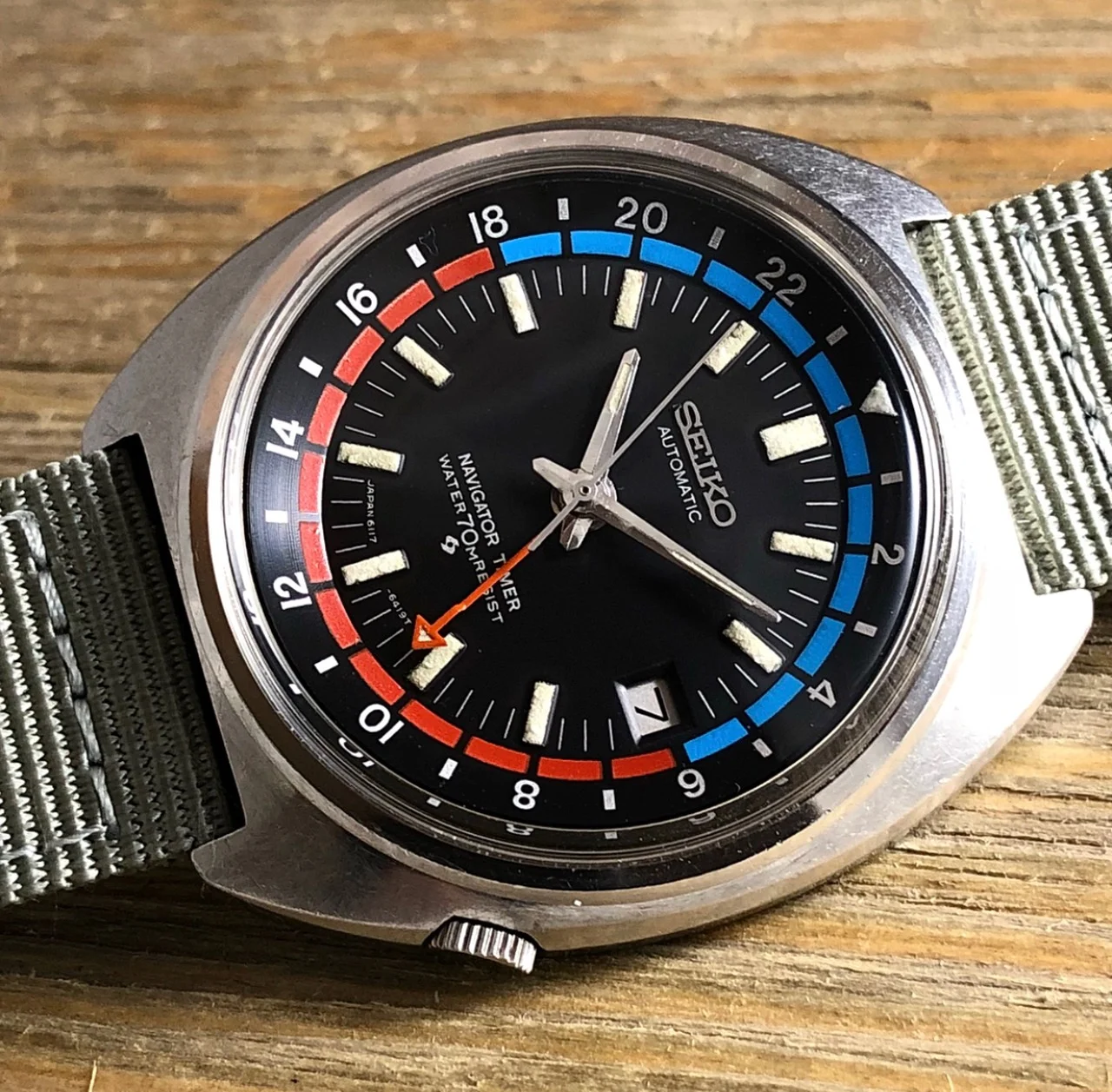 1972 Seiko 6117-6410 Navigator Timer (Resist)