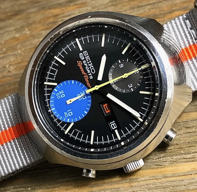1972 JDM Seiko 6138-0020 5 Sports Speed Timer  "Tokei Zara"