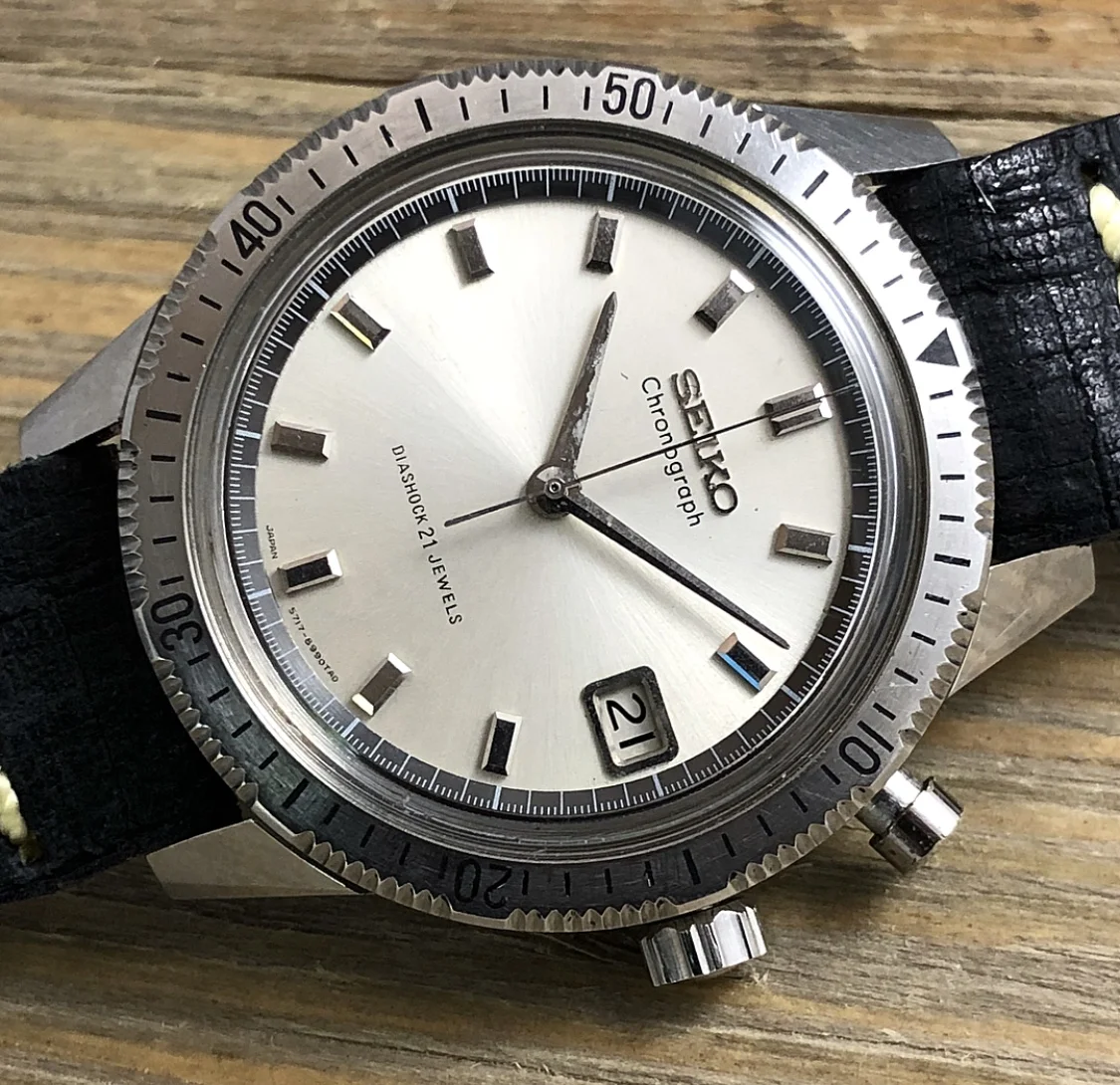 1964 Seiko 5717-8990 Mono Pusher Chronograph “Asian Games” (Hand Wind)
