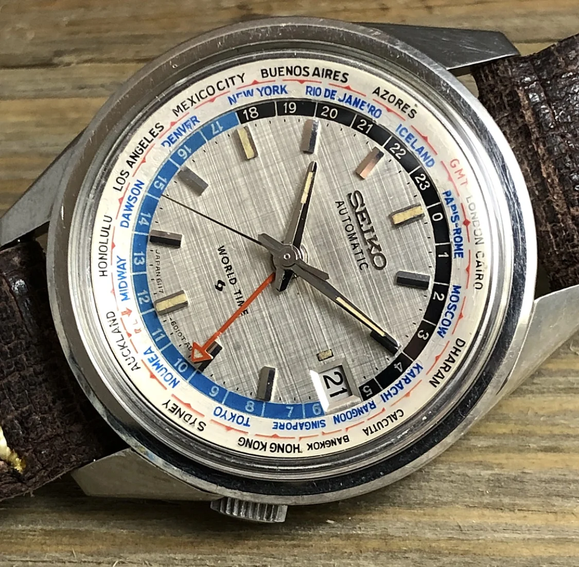 1968 Seiko 6117-6019 Automatic “World Time”