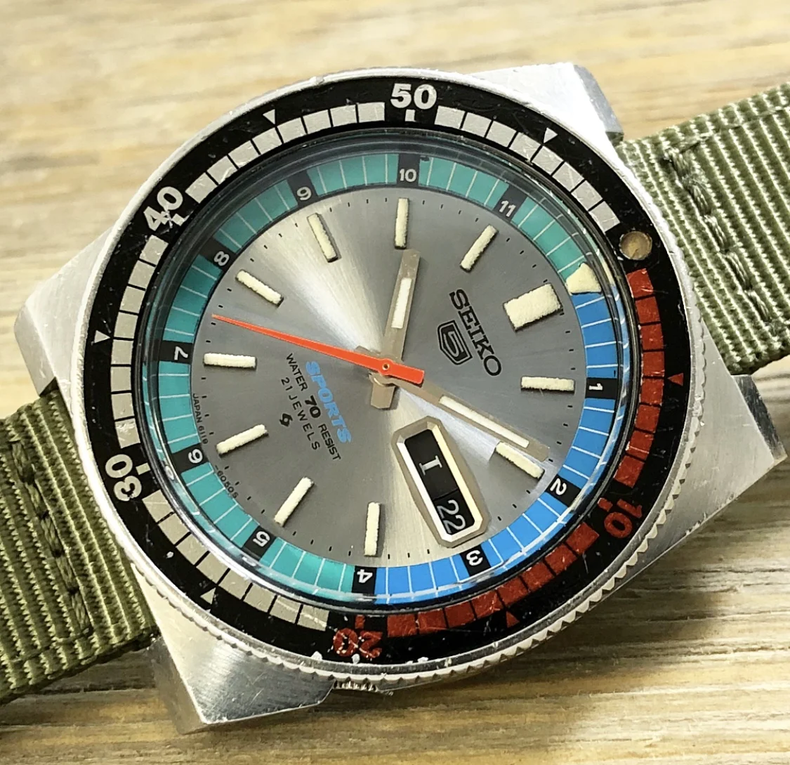 1969 Seiko 6119-6050 5 Sports “Regatta” 70m Diver (Resist)