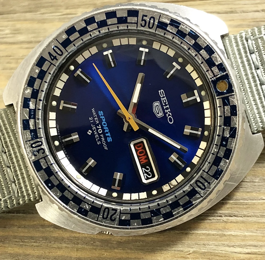1970 Seiko 6119-7173 “5” Sports 70m Diver “Rally” (Proof)