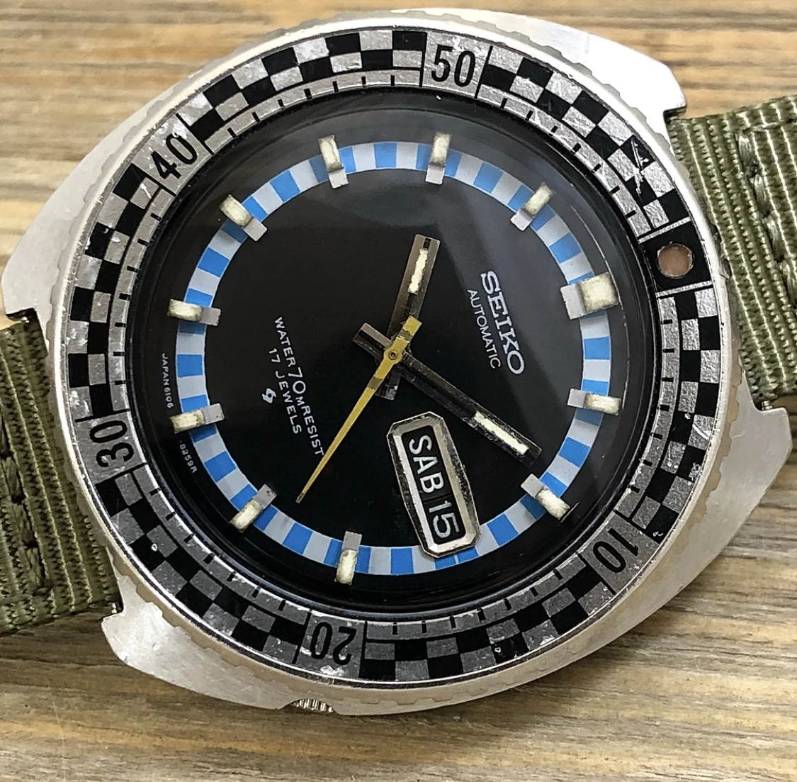 1970 Seiko 6106-8227 "Rally" 70m Sport Diver (Resist)
