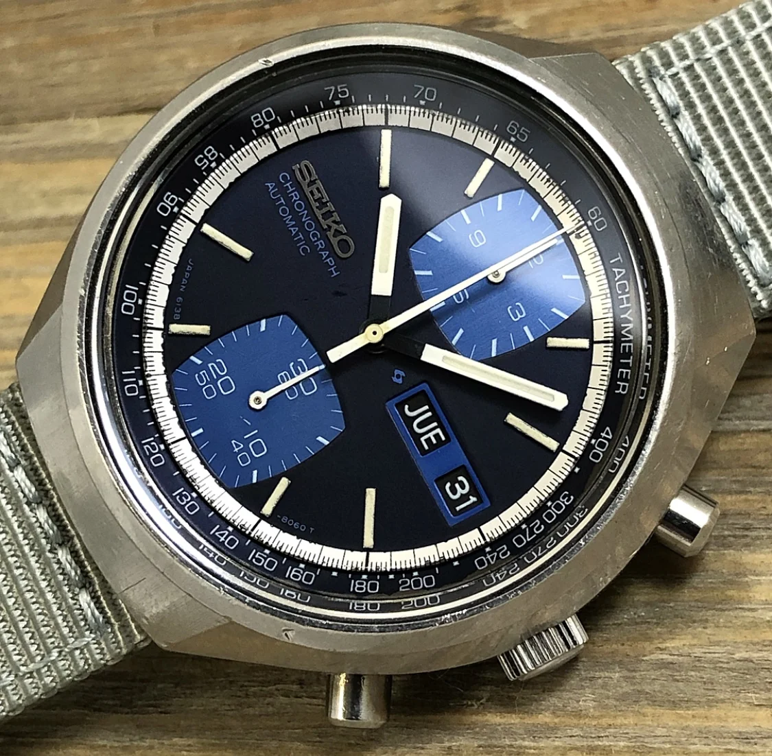 1976 Seiko 6138-8030 Automatic Chronograph “Blue JPS”