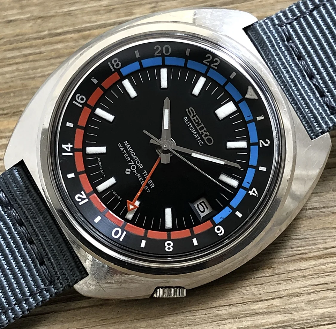 1972 Seiko 6117-6410 Navigator Timer GMT