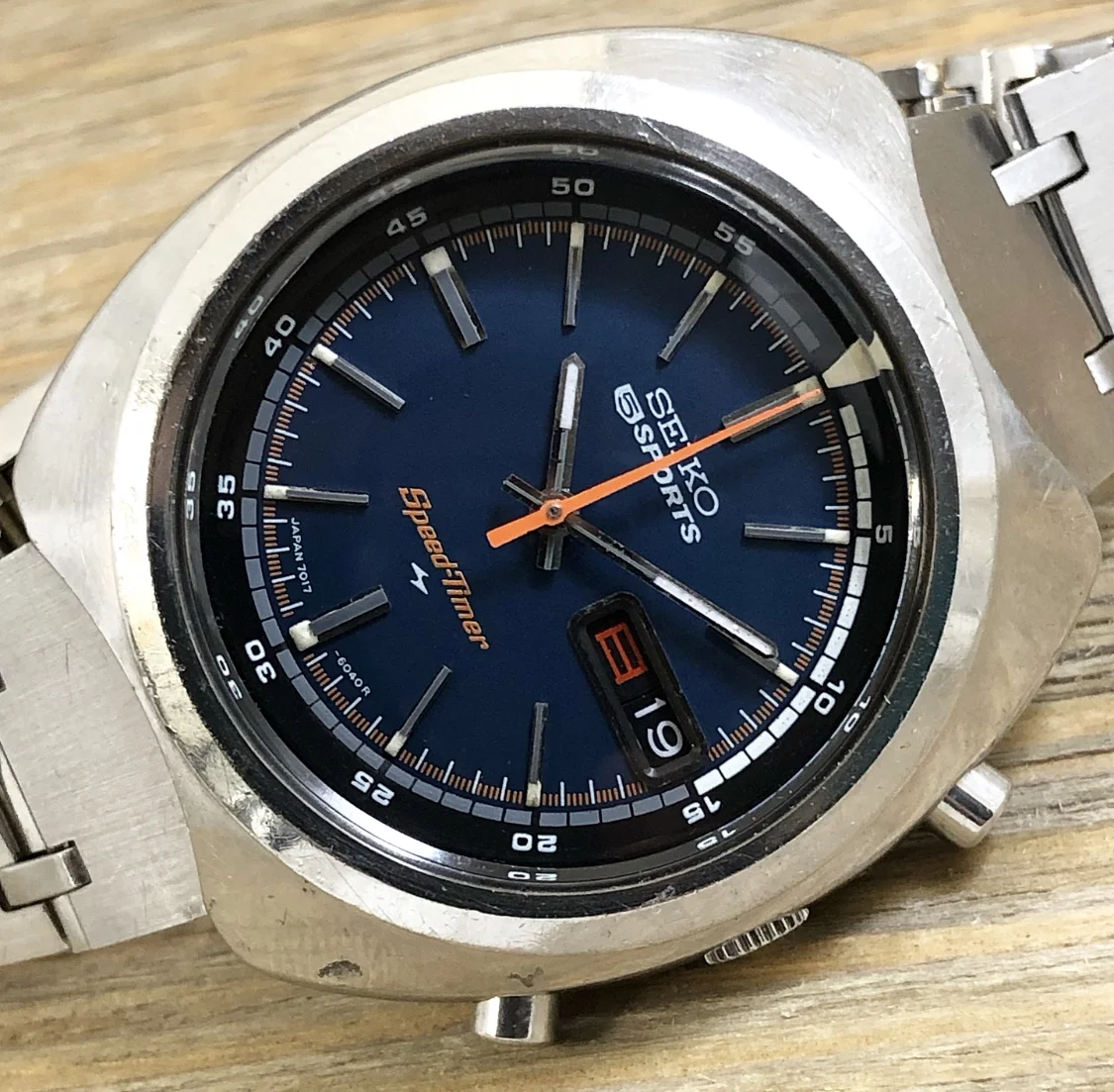 1971 JDM Seiko 7017–6040 5 Sports Speed Timer “Flyback”