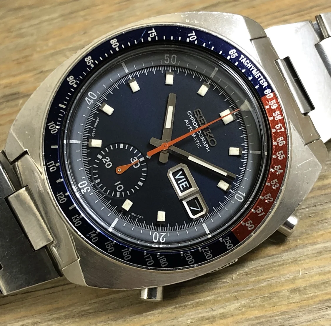 1974 Seiko 6139-6002 Automatic Chronograph “Blue Pogue”