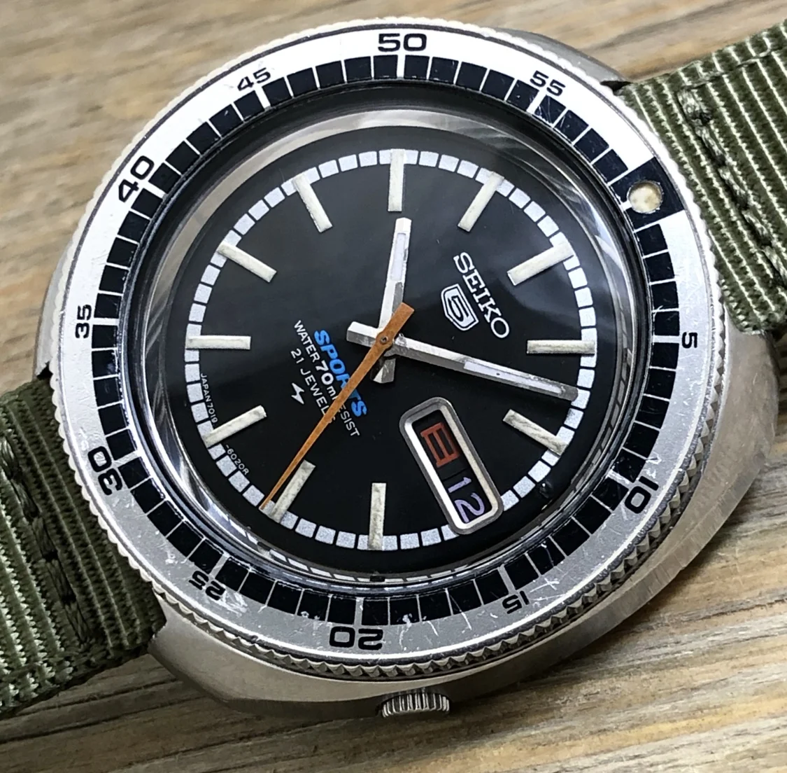 1970 JDM Seiko 7019-8030 5 Sports 70m Sport Diver Automatic