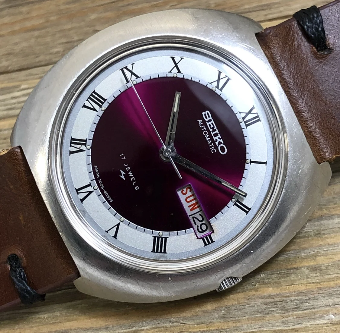 1971 Seiko 7006-8029 Automatic Day/Date “Roman”
