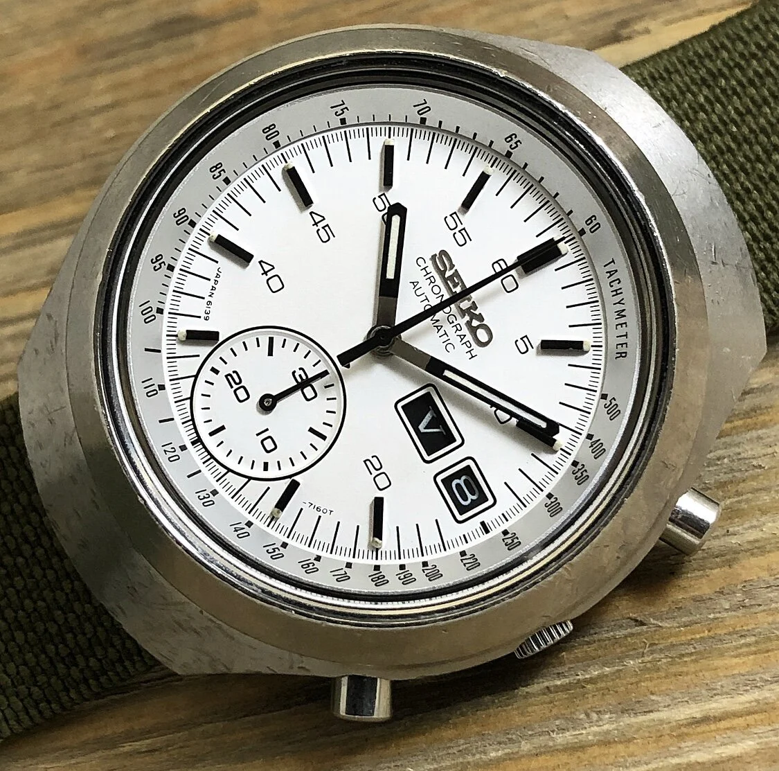 1975 Seiko 6139-7100 Automatic Chronograph “Helmet/ Storm Trooper"