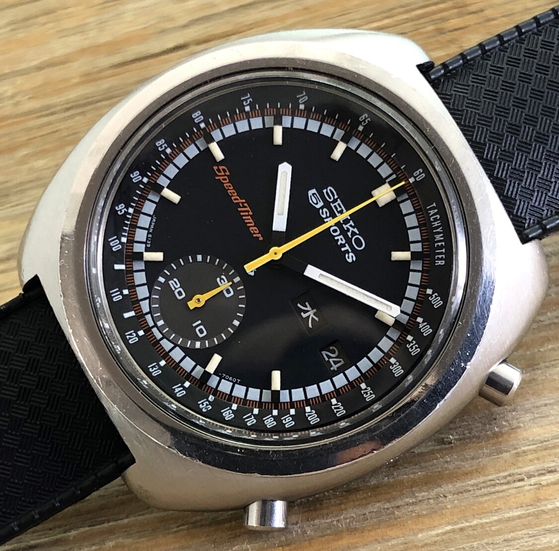 1971 JDM Seiko 6139-7012 Automatic Chronograph “5 Sports” Speed Timer