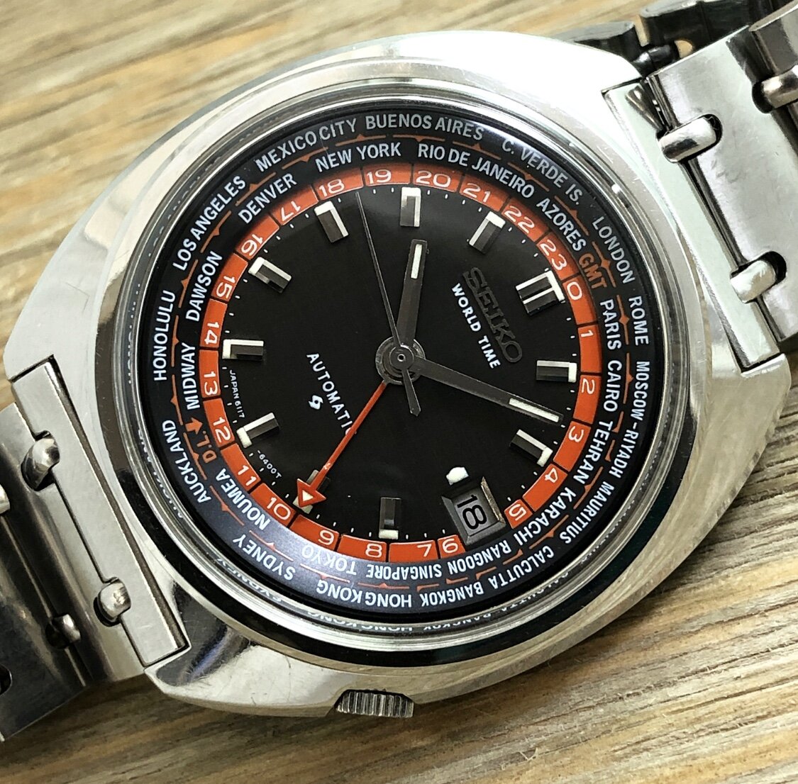 1972 Seiko 6117-6400 Automatic “World Time” GMT