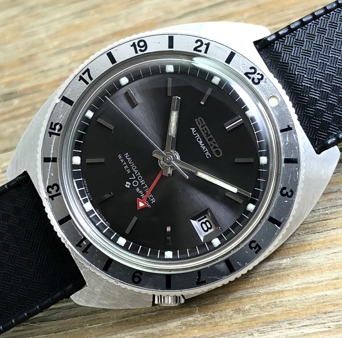 1968 Seiko 6117-8000 Automatic 70m “Navigator Timer” GMT (Proof)