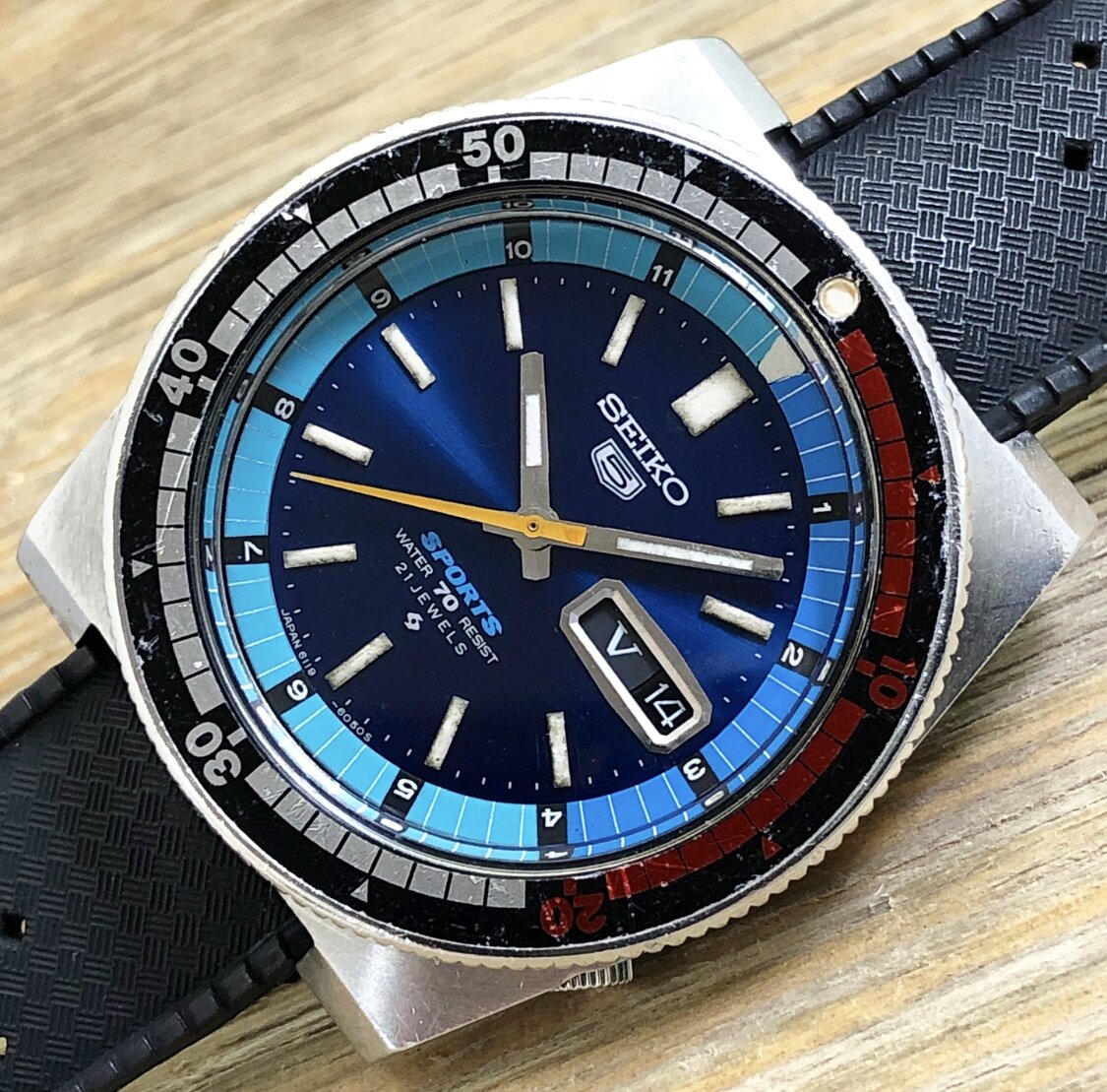 1972 Seiko 6119-6053 Automatic 5 Sports 70m Sport Diver “Regatta Timer”