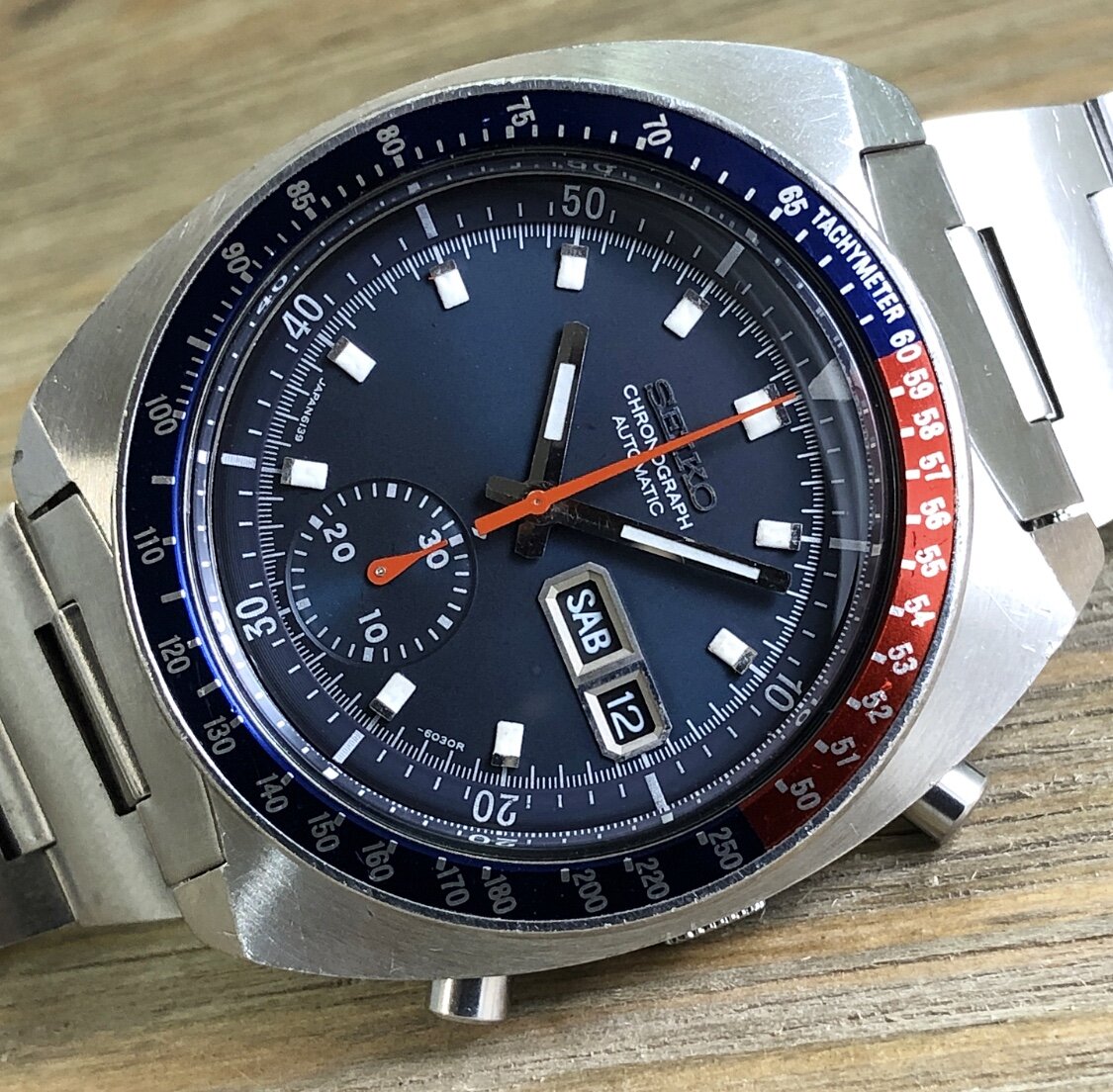1974 Seiko 6139-6002 Automatic Chronograph “Blue Pogue”