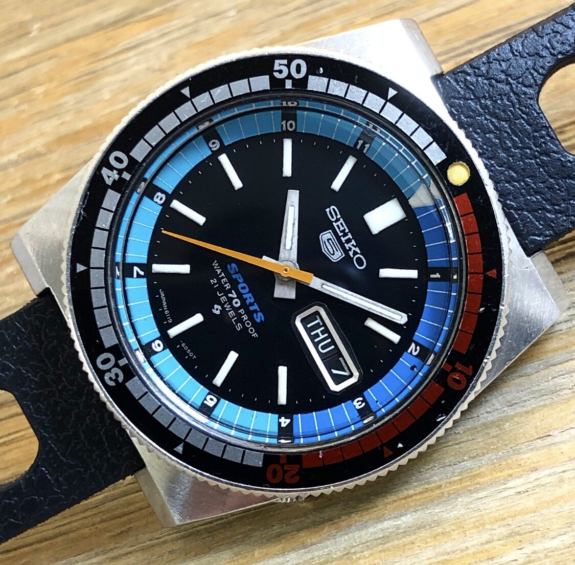 1969 Seiko 6119-6050 5 Sports “Regatta” 70m Sport Diver (Proof)