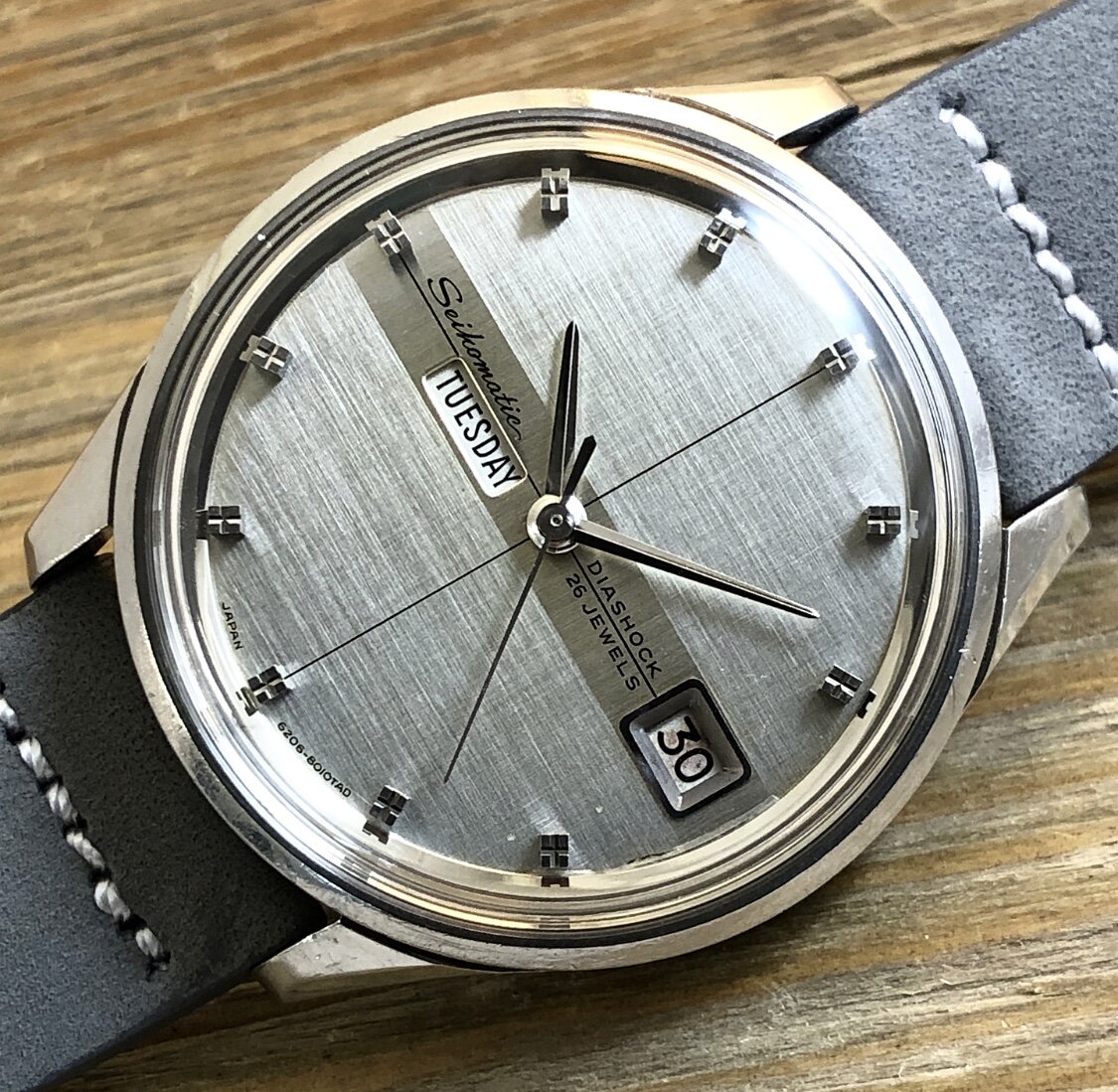 1965 Seiko 6206-8010 Seikomatic Day/Date 26j (Crown Dolphin)