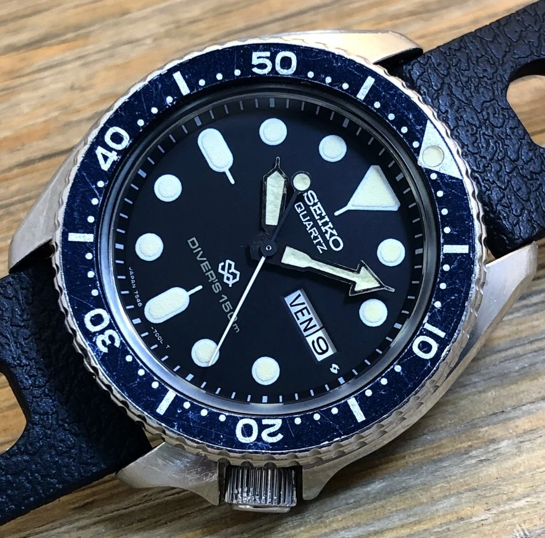 SEIKO セイコー　ダイバー腕時計　7548-7000 ヴィンテージ Seiko 7548-7000 Vintage Diver Stainless Steel Day Date
