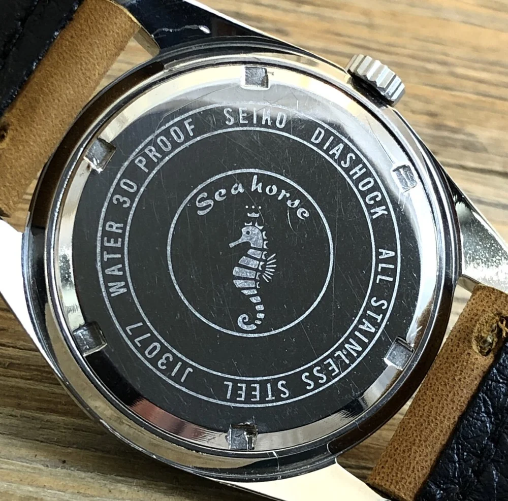 Ca. 1962 Seiko J13077 Hand Wind “Sea horse” (30 Proof)